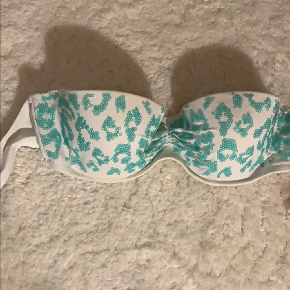 Victoria’s Secret white and blue bikini top